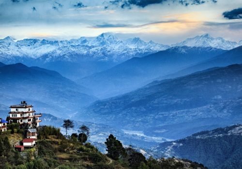 View of The Himalayan range From Nagarkot