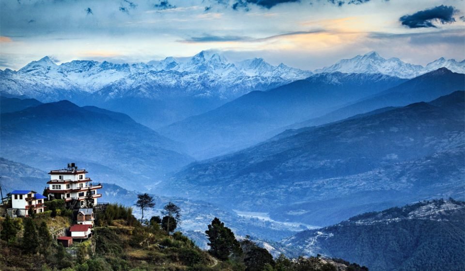 View of The Himalayan range From Nagarkot