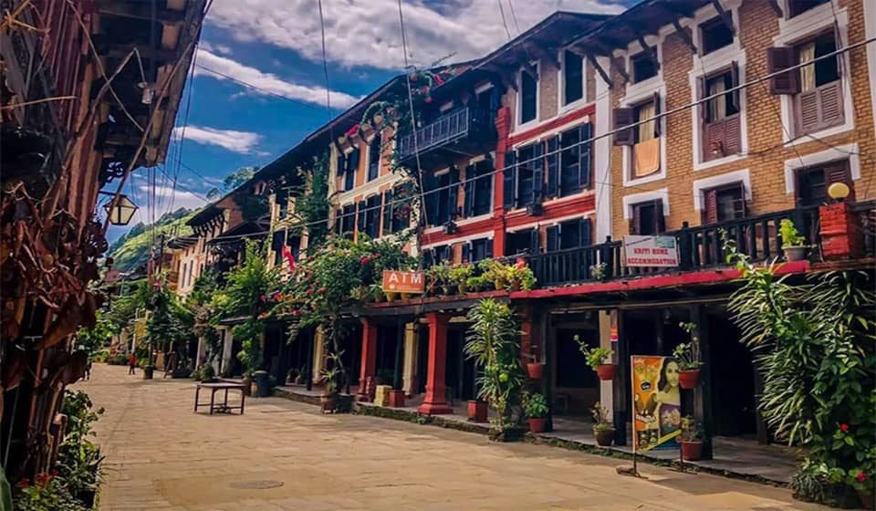 Bandipur hill town between Pokhara and Kathmandu