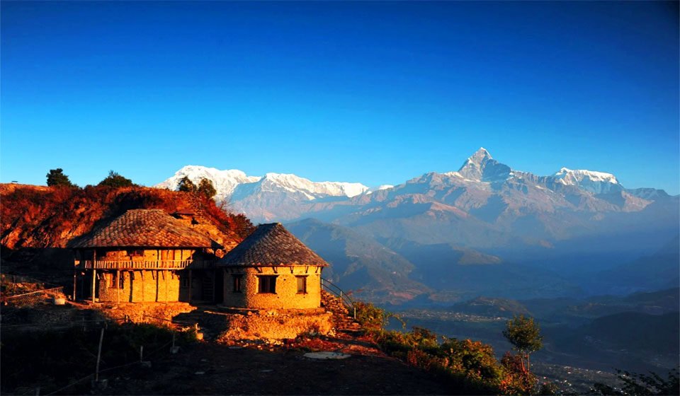 Mountain view from Pokhara during Nepal vacation