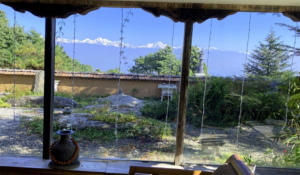 Breathtaking View Of The Himalayas From The Hotel In Nagarkot
