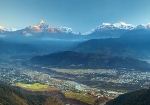 Mountain and valleys
